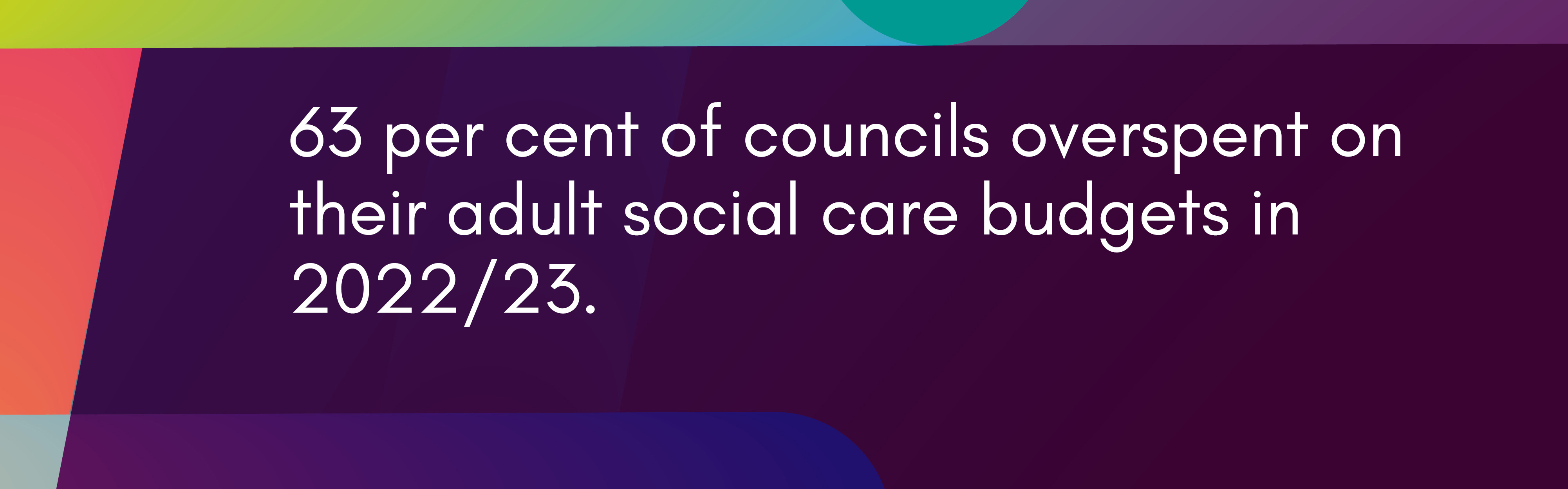 63 per cent of councils overspent on their adult social care budgets in 2022/23