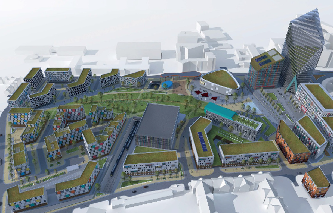 Graphic masterplan of Paddington village