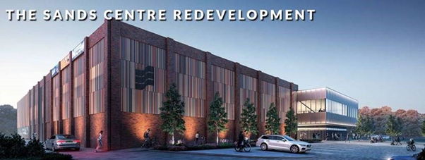 Designer’s artwork of the new SANDS centre