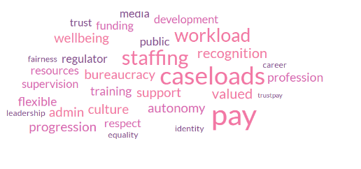 Word cloud: could the social work profession be improved to encourage social workers to remain in the profession?