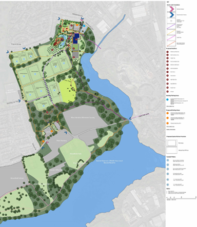 Map showing the area where the project would be built 