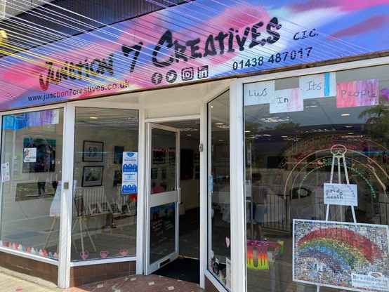 Junction 7 creatives town centre shopfront