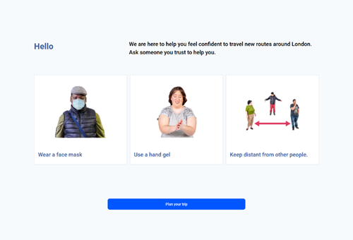 Travel help app Camden screen shot
