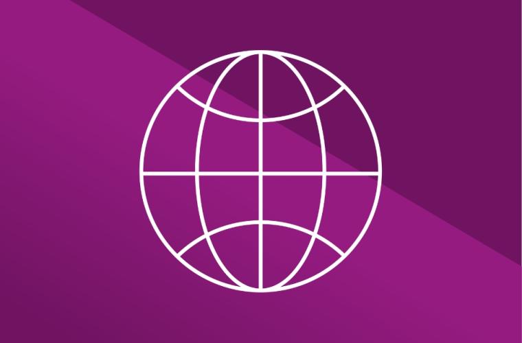 News icon on purple background