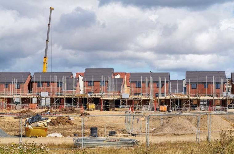 New Housing estate building site 