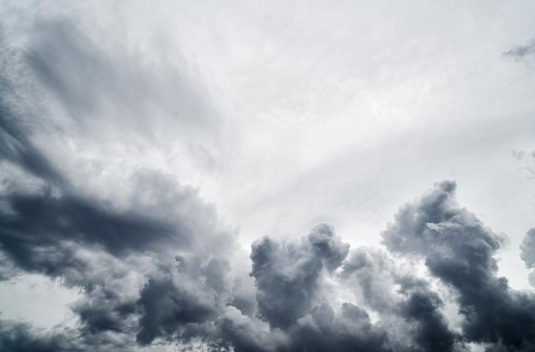 Stormy looking clouds covering the sky