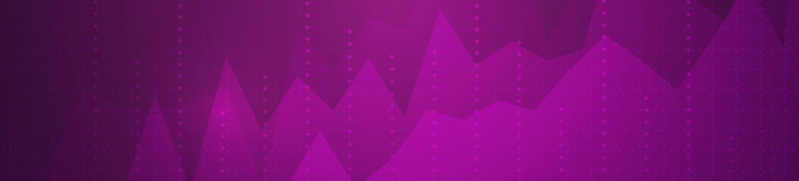 Purple banner with graph lines on it