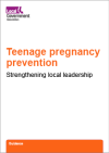 Teenage pregnancy prevention: strengthening local leadership