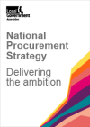 Text displayed: National procurement strategy - Delivering the ambition