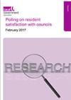 Polling on resident satisfaction with councils cover page