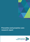 Preventive and proactive care: research report