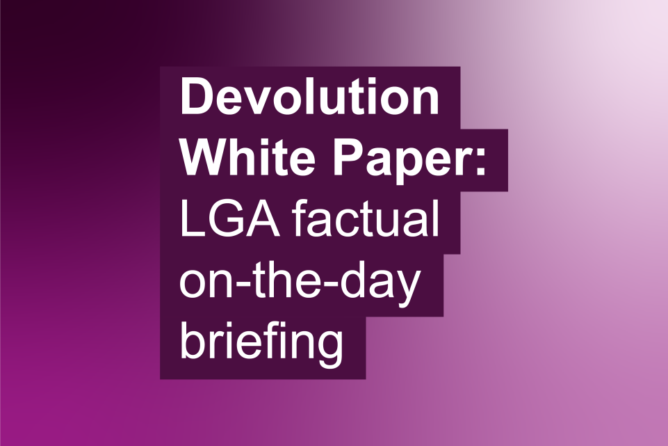Devolution White Paper: LGA factual on-the-day briefing