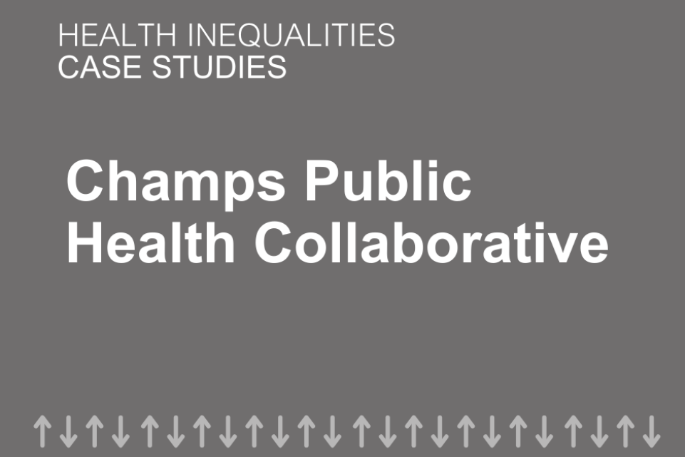 A dark grey background with the text Champs Public Health Collaboratives 